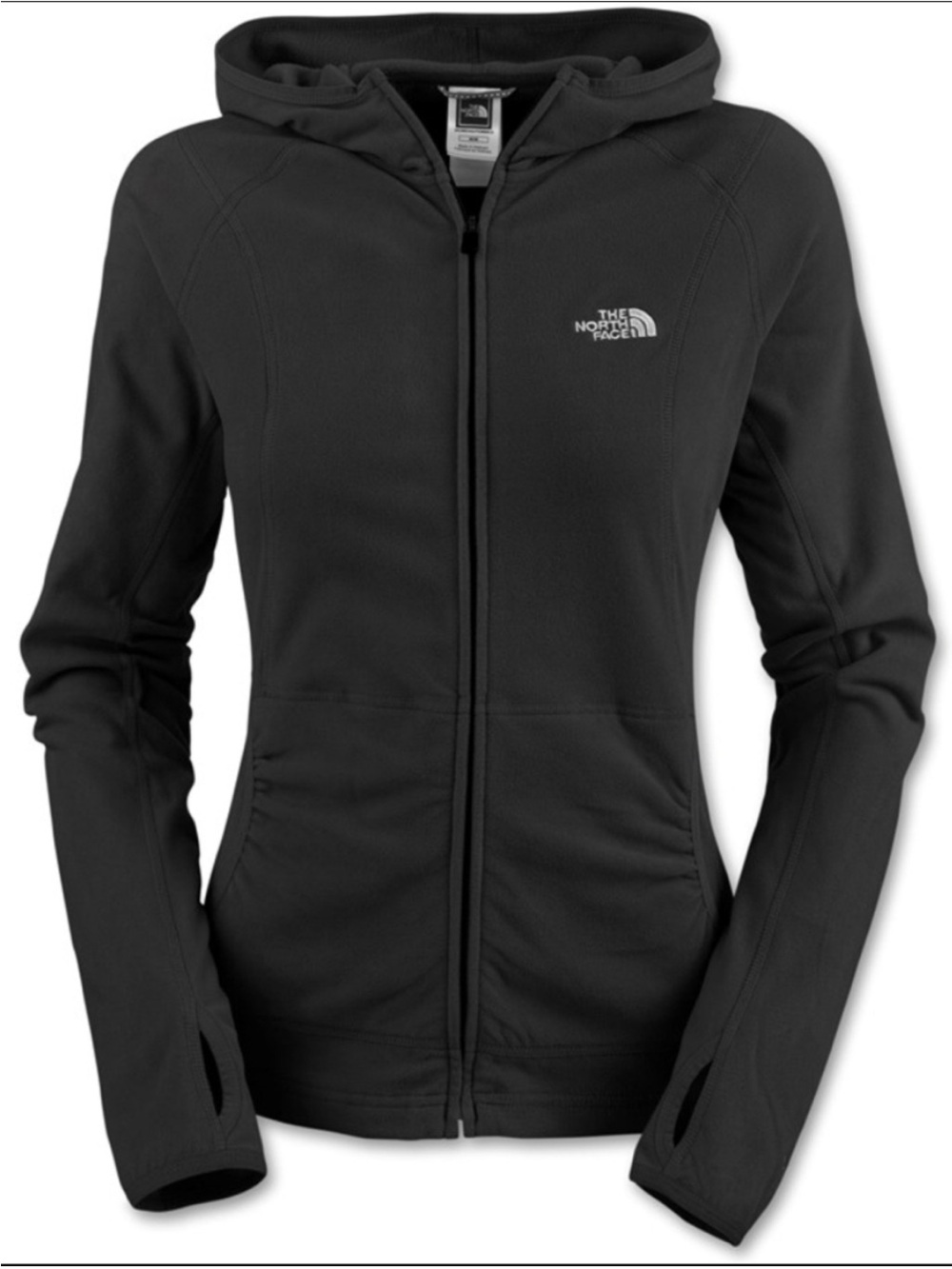 The North Face Black Full-Zip Hooded Fleece Size XS
